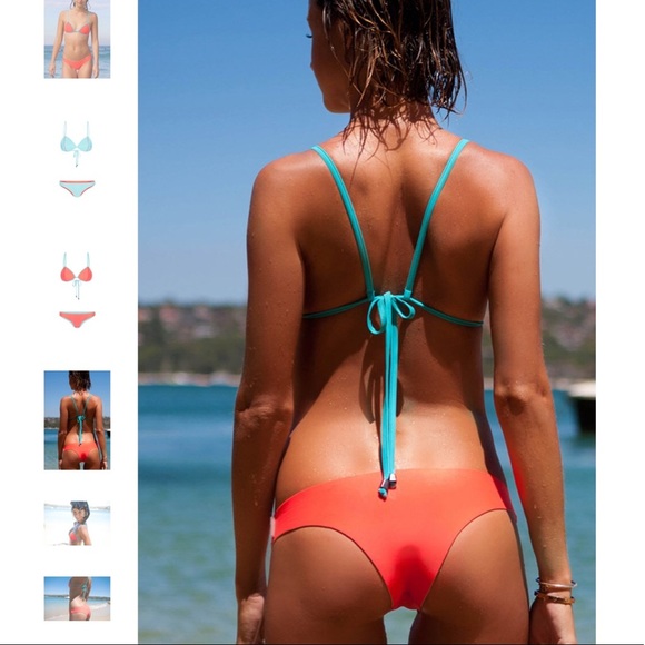 Auqua reversible neoprene bikini blue orange XS - Picture 5 of 8